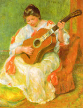 Pierre Renoir Woman with Guitar